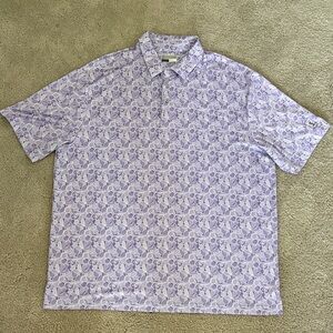 PGA Tour Lavender Patterned Polo Shirt